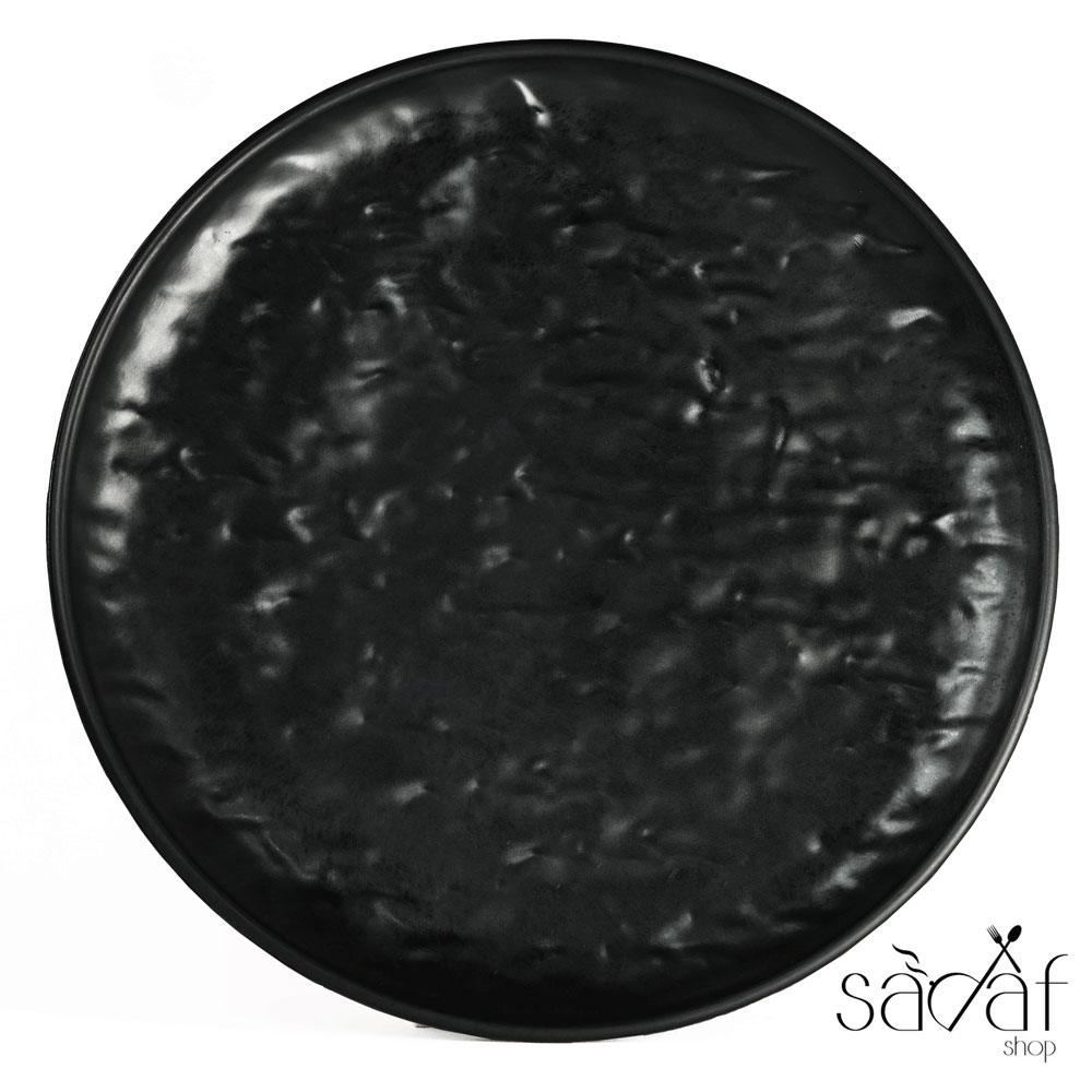 F پلیت گرد30 سانت بلک ملامین(یک عددی) - تصویر 1