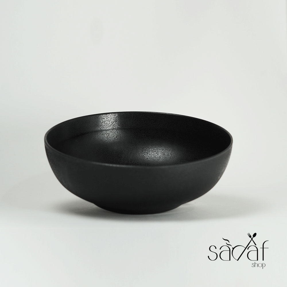 1-4 کاسه سالاد سیمپل گرد بلک ملامین (یک عددی) - تصویر 1