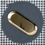سینی استیل طلایی بیضی23/9سانت(یک عددی) - Image 5