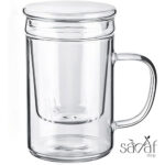 لیوان دمنوش تمام پیرکس استوانه دو جداره ساده (یک عددی) - تصویر 2