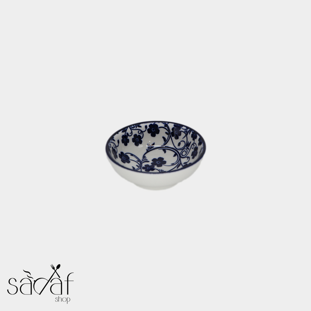 Untitled-1 پیاله مزه گرد سرامیکی 6 طرح گل آبی دنی هوم (یک عددی) - تصویر 1