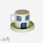 ماگ طرح خانه به همراه زیر لیوانی (یک عددی)