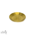 نعلبکی گرد 14 سانت استیل طلایی گلد کیش (یک عددی)