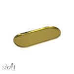 سینی استیل طلایی بیضی30/12 - تصویر 3