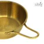 ظرف پیمانه تک دسته 14 سانت استیل طلایی گلد کیش (یک عددی) - تصویر 4