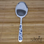 کفگیر دسته سرامیکی طرح گل آبی دنی هوم (یک عددی)