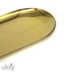 سینی استیل طلایی بیضی23/9 - تصویر 2