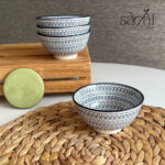 پیاله مزه گرد سرامیکی 10  سانت طرح ایکس دنی هوم (یک عددی)