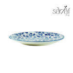 زیر دستی گرد سرامیکی 19سانت طرح گل آبی دنی هوم (یک عددی) - تصویر 3