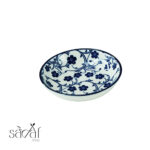 پیاله مزه گرد تخت سرامیکی 10 طرح گل آبی دنی هوم (یک عددی) - تصویر 4