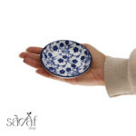 پیاله مزه گرد تخت سرامیکی 10 طرح گل آبی دنی هوم (یک عددی) - تصویر 5