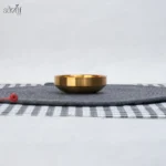 پیاله مزه گرد تخت لبه دار 9 سانت استیل طلایی  (یک عددی) - تصویر 4