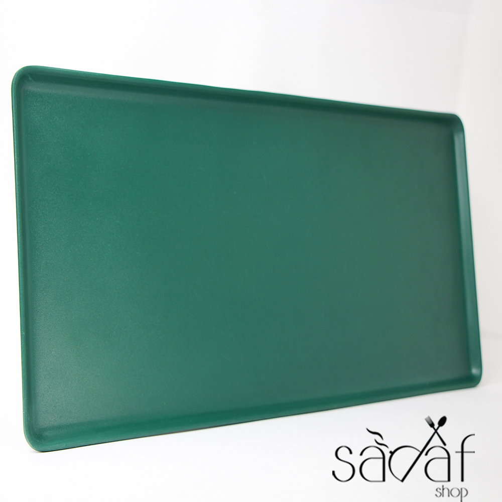 IMG_6412 دیس سرو پهن مستطیل ملامین سبز (یک عددی) - تصویر 1
