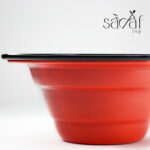 بشقاب قرمز کلاهی لعابی صدف (یک عددی) - تصویر 3