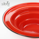 بشقاب قرمز کلاهی لعابی صدف (یک عددی) - تصویر 2