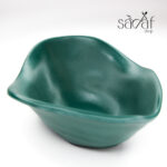 ظرف لبه برگردان ملامین سبز (یک عددی)