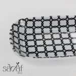 پیاله سرو مزه مستطیل کوچک سفید مشکی ملامین 12/8 امارات ( یک عددی) - تصویر 3