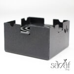 زیر سیگاری فلزی مربع مشکی اسپیرال (یک عددی) - تصویر 2