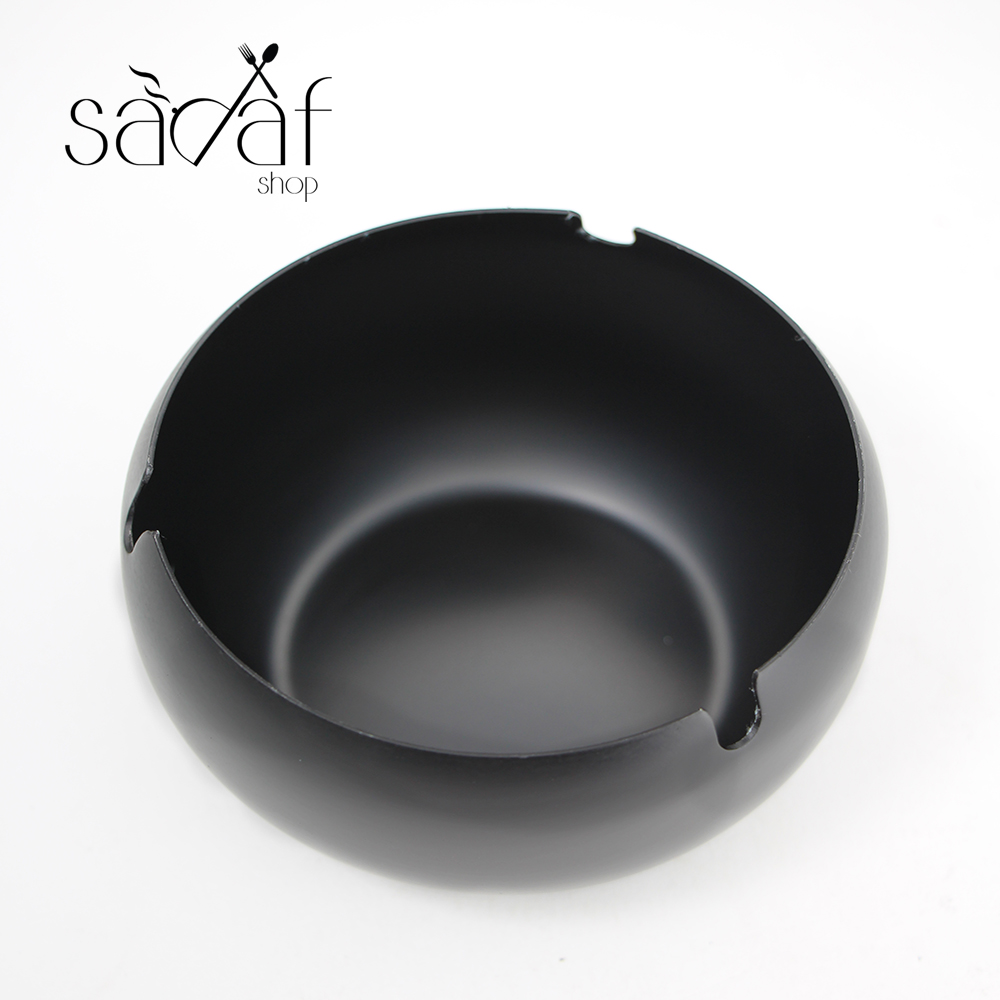 IMG_6588 زیر سیگاری فلزی گرد مشکی تپل گود 9سانت گلارینو (یک عددی) - تصویر 1