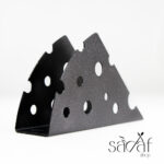 جای دستمال رو میزی فلزی مشکی پنیر (یک عددی)