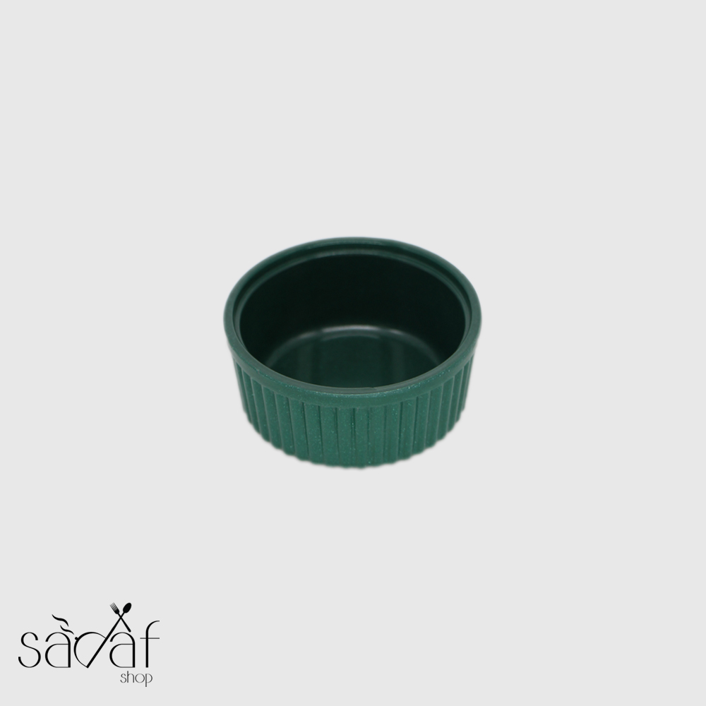 Untitled-1 پیاله سس راه راه 7 سانت ملامین سبز ( یک عددی) - تصویر 1