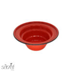 بشقاب قرمز کلاهی لعابی صدف (یک عددی)