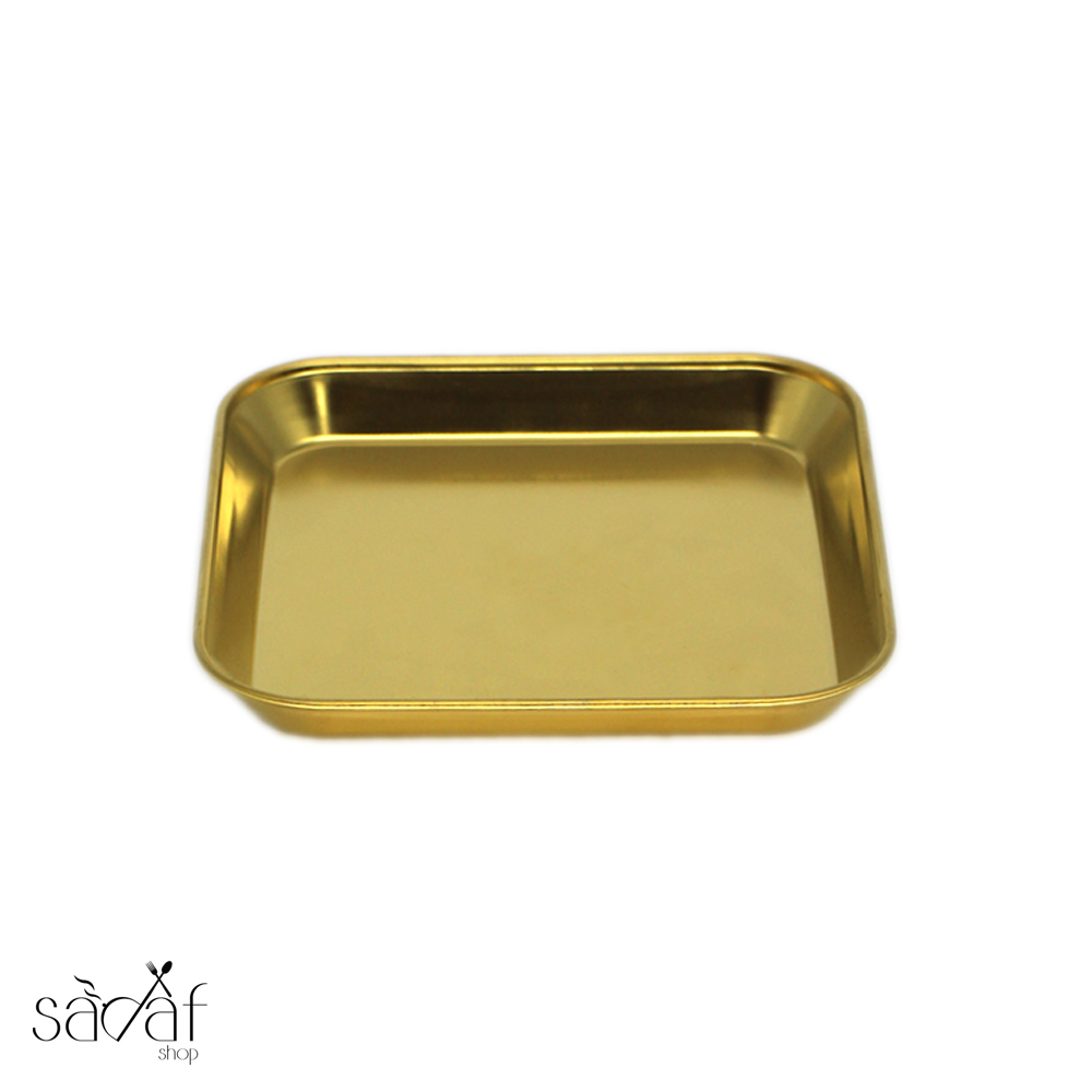 Untitled-1 ظرف استیل طلایی مربع23/23 (یک عددی) - تصویر 1