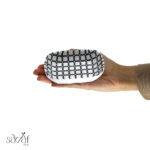 پیاله سرو مزه مستطیل کوچک سفید مشکی ملامین 12/8 امارات ( یک عددی) - تصویر 4