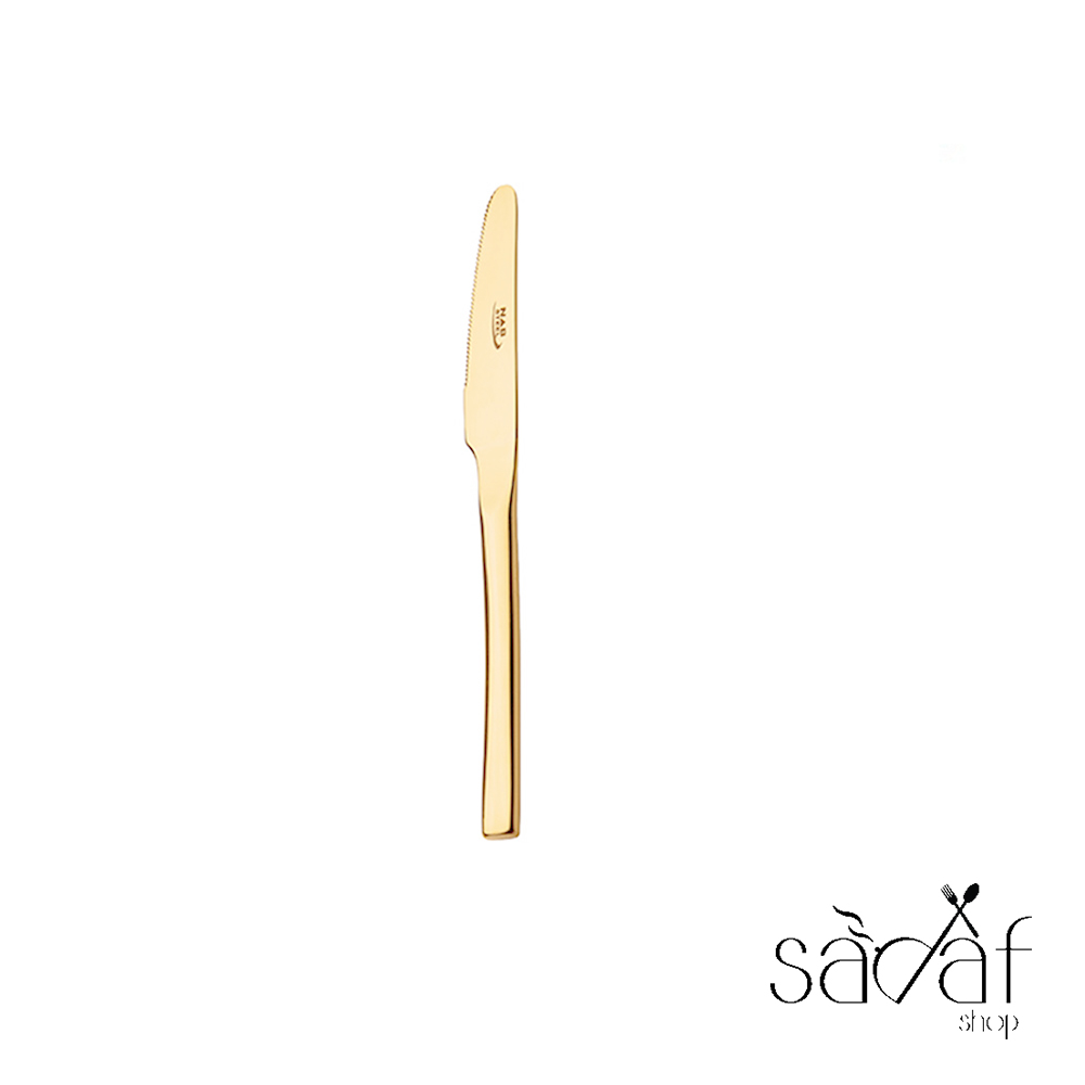 florence-friut-knife کارد میوه / کیک مدل فلورانس ناب استیل طلایی (براق)(دست 6عددی) - تصویر 1