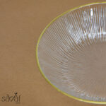 بشقاب گود 20سانت شیشه ای سولو دور طلا ( یک عددی) - تصویر 2