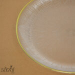 بشقاب تخت 26 سانت شیشه ای سولو دور طلا ( یک عددی) - تصویر 3