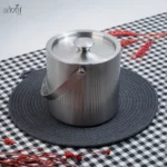 سطل یخ درب دار استیل بزرگ (یک عددی)