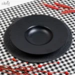 بشقاب سرو داخل گود بلک ملامین  (یک عددی)