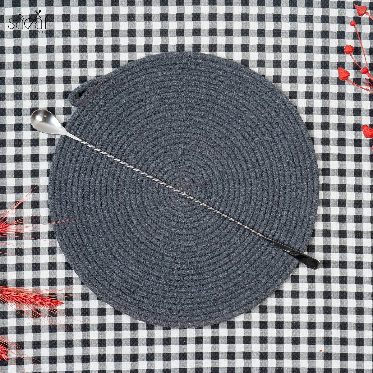 114_14_11zon تال اسپون 40 سانت استیل ته اشکی (یک عددی) - تصویر 1