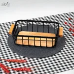 سبدنان چوبی فلزی مستطیل یونیک (یک عددی) - تصویر 2