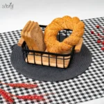 سبدنان چوبی فلزی مربع یونیک (یک عددی)