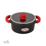 قابلمه دو دسته درب دار20 سانت مونارک زرساب (یک عددی)