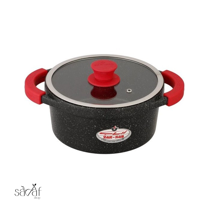 20-ق-ق قابلمه دو دسته درب دار20 سانت مونارک زرساب (یک عددی) - تصویر 1