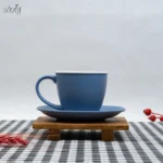 فنجان و نعلبکی دو رنگ داخل سفید سرامیک لایت (یک عددی) - تصویر 3