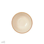 پیاله سرو گود 16 سانت سرامیک کرم دور قهوه ای (یک عددی) - تصویر 3