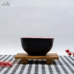 پیاله سرو سرامیک مشکی داخل رنگارنگ (دست 6 عددی) - تصویر 8