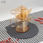 کتری و قوری پیرکس ساده شامپاینی