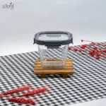 ظرف دو تیکه فریزری و ماکروویو قفل دار مربع - Image 2