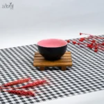 پیاله سرو سرامیک مشکی داخل رنگارنگ (دست 6 عددی) - تصویر 3