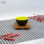 پیاله سرو سرامیک مشکی داخل رنگارنگ (دست 6 عددی) - تصویر 4