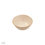 پیاله سرو گود 16 سانت سرامیک کرم دور قهوه ای (یک عددی) - تصویر 4