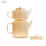 کتری و قوری پیرکس شیاردار شامپاینی - تصویر 6