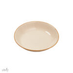 پلیت سرو گود 21 سانت سرامیک کرم دور قهوه ای (یک عددی) - تصویر 4