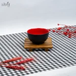 پیاله سرو سرامیک مشکی داخل رنگارنگ (دست 6 عددی) - تصویر 6