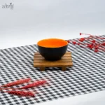 پیاله سرو سرامیک مشکی داخل رنگارنگ (دست 6 عددی) - تصویر 2